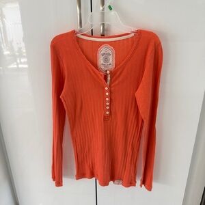 Superdry Women's Vibrant Orange Long Sleeve Top